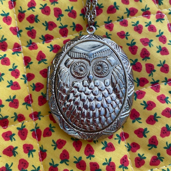 Owl Locket Necklace - Picture 1 of 3